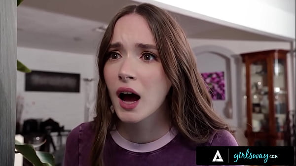 GIRLSWAY – Shook Brunette Hazel Moore Caught Petite Roommate Liz Jordan Humping Her Pillow